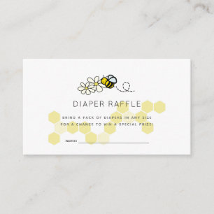 Biene Daisy White Baby Showdusche Windeln Raffle T Begleitkarte