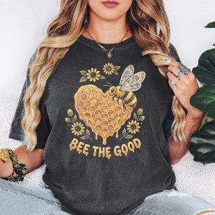 Biene Die Gute Waben Herz Biene Blume T-Shirt
