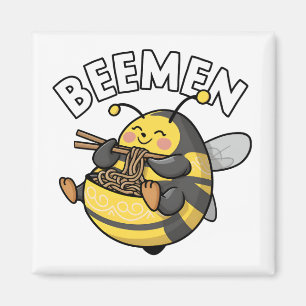 Biene Eating Ramen = BEEMEN Magnet