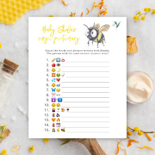 Biene - Emoji-Bilder-Spiel Baby-Party