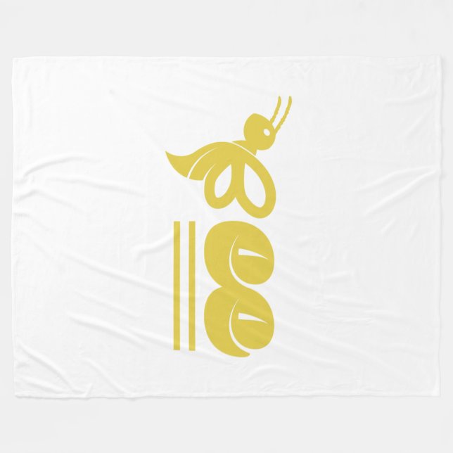 Biene Fleecedecke (Vorderseite (Horizontal))