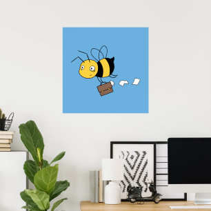 Biene, getirte Stressbeere, Briefkasten Poster