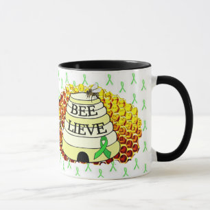 Biene- Glaube Lyme-Borreliose-Bewusstseins-Kaffeet Tasse