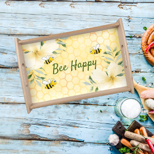 Biene Happy Hummeln Gelbe Honigwabe Sommer Serviertablett