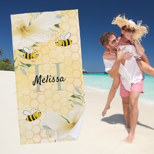 Biene Happy Hummeln Gelbe Honigwabe Strandtuch