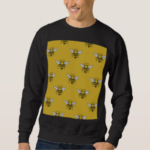 Biene Haven: Vintages gelbes Muster Sweatshirt