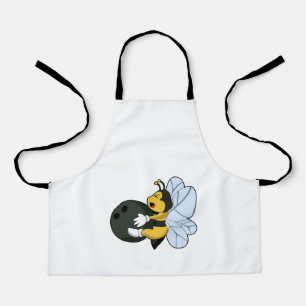 Biene im Bowling mit Bowlingball Schürze