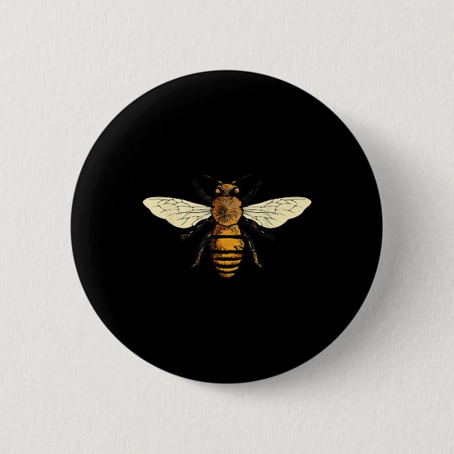Biene Imker I Bienen Umweltschutz Biene  Button (Vorderseite)