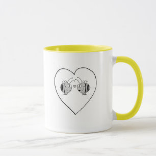 Biene in der Liebe-Kaffee-Tasse Tasse