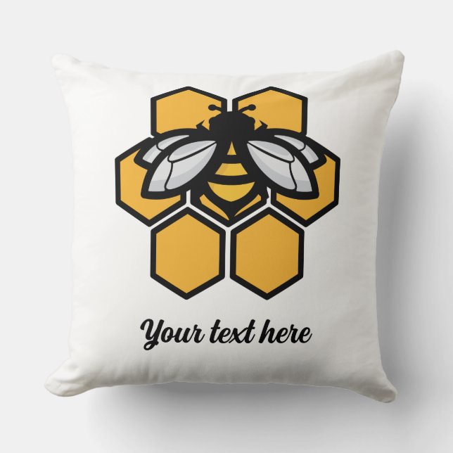 Biene in einem Bienenstock Kissen (Vorderseite)