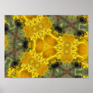 Biene in einem Kaleidoskop Poster