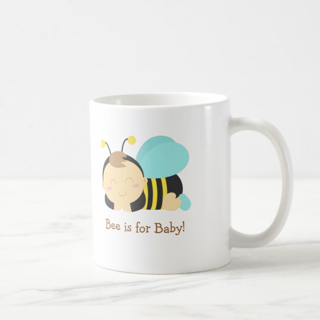 Biene ist für Baby, Hummel-Biene, damit die Mama Kaffeetasse (Rechts)