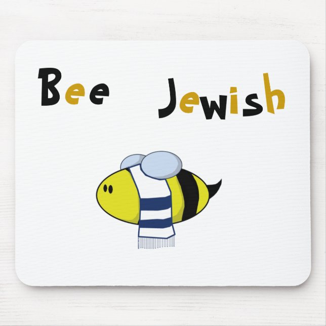 "Biene jüdisch " Mousepad (Vorne)