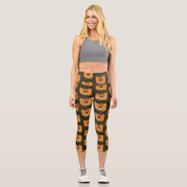 Biene, Kaffee Capri Leggings