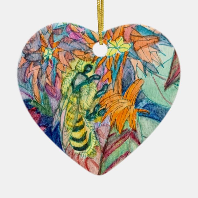 Biene Keramik Ornament (Vorne)