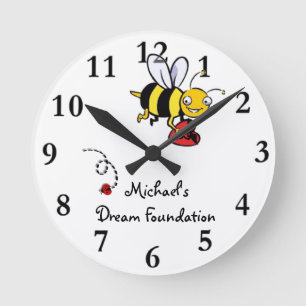 Biene MDF-Uhr Runde Wanduhr