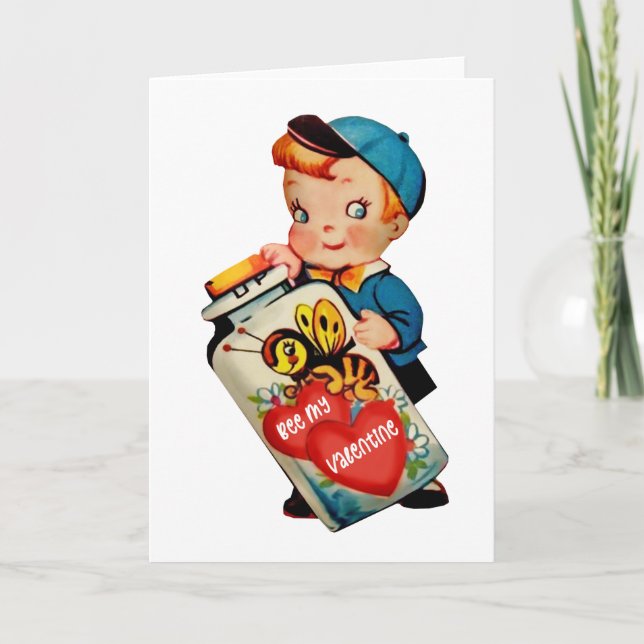 Biene Meine Valentine Faltkarte Karte (Vorderseite)