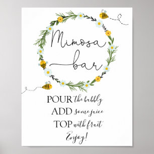 Biene Mimosa Bar Schild