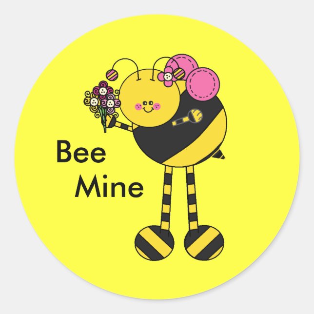 Biene, Mine Sticker (Vorderseite)