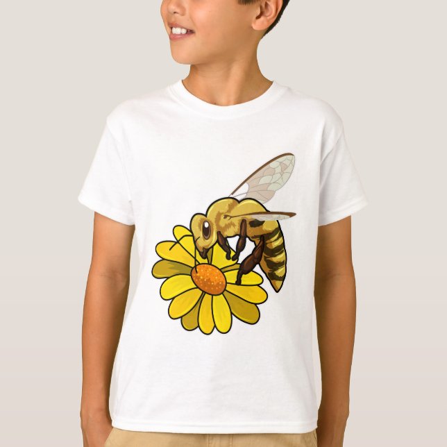 Biene mit Blossom T-Shirt (Vorderseite)