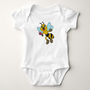 Biene mit Blume Baby Strampler