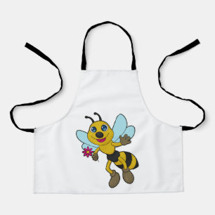 Biene mit Blume Schürze