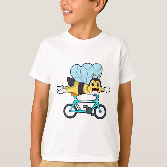 Biene mit Fahrrad T-Shirt (Vorderseite)