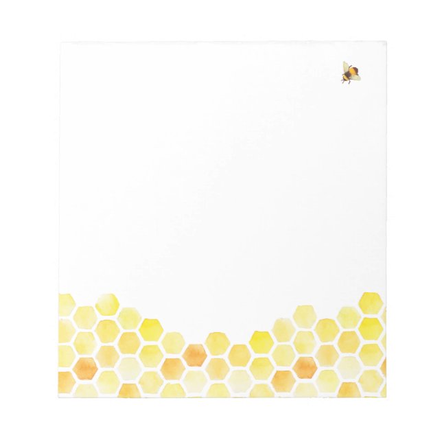 Biene mit Honeycomb Notepad Notizblock (Vorderseite)