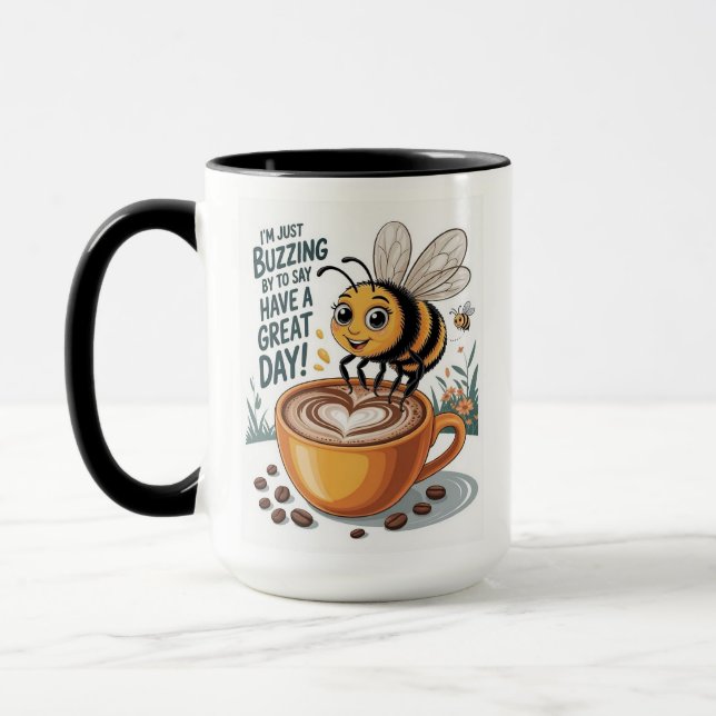 Biene mit Kaffee Tasse (Links)