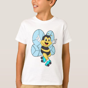 Biene mit Roller-Skaten T-Shirt
