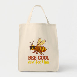 Biene mit Sonnenbrille Sprichwort Bee Cool Tragetasche