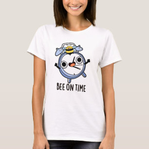 Biene On Time Funny Insect Clock Pun T-Shirt