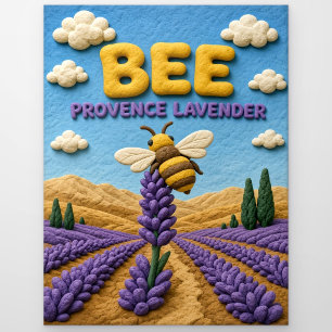 Biene Provence Lavendel Modern KlayKoo Postkarte