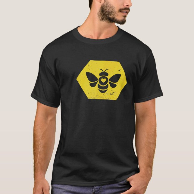 Biene Rette den Bienen Comb Honey Bienenzucht Apia T-Shirt (Vorderseite)
