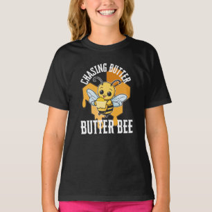 Biene, Schmetterling jagend - Schmetterlingsbiene T-Shirt