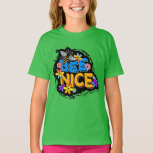 BIENE SCHÖNE, FLORALLE, FARBENFARBIGE BLUME T-Shirt