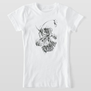 Biene Schwarz Weiß Abstrakte Stammes-Tattoo-Kunst T-Shirt