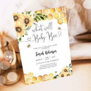 Biene Sonnenblume Baby Shower Einladung