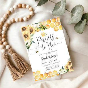 Biene Sonnenblume Babyparty Einladung
