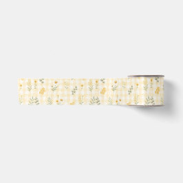 Biene Sonnenblume Waben Blumen Gingham Satinband