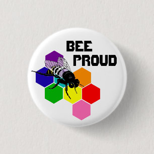 Biene stolz - nonbinary Flagge Button