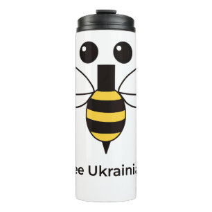 Biene Ukrainisch Süß Minimalistisch Biene Thermotu Thermosbecher