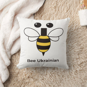 Biene Ukrainisch Süße Minimalistische Biene Wurf K Kissen