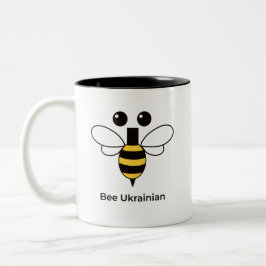 Biene Ukrainisch Süße Minimalistische Zweifarben-T Zweifarbige Tasse