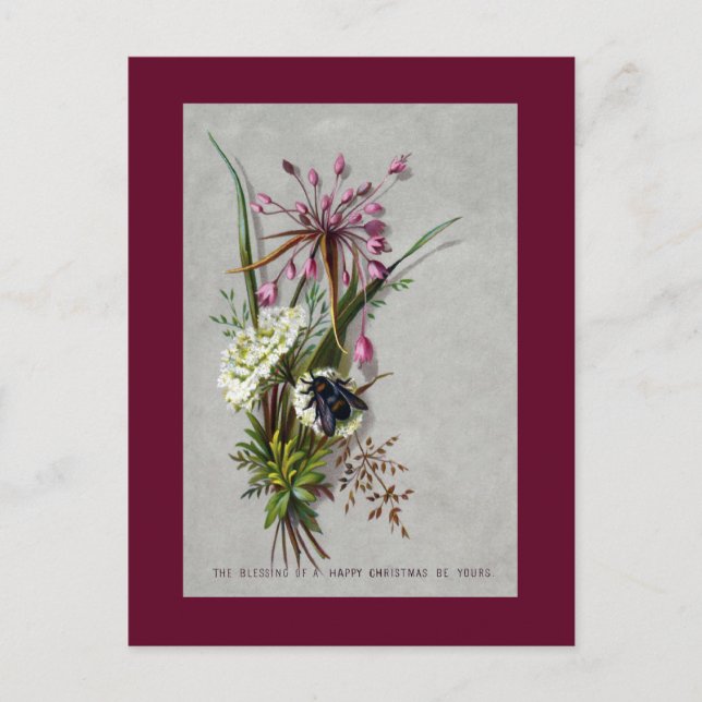 Biene und Allium Viktorianische Weihnachten (Vorderseite)