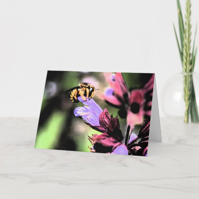 Biene und Blume Gccna Karte (Vorderseite)