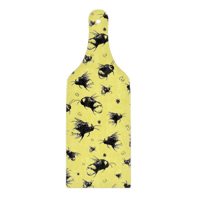 Biene und Blume - Hochzeitsgeschenk für Paare Schneidebrett (Vorderseite)