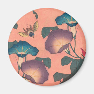 Biene und Blume Japanische Kunst Magnet