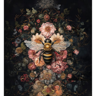 Biene und Blüte Seidenpapier