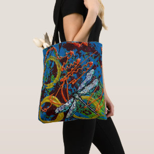 Biene und Dragonfly Tote Bag